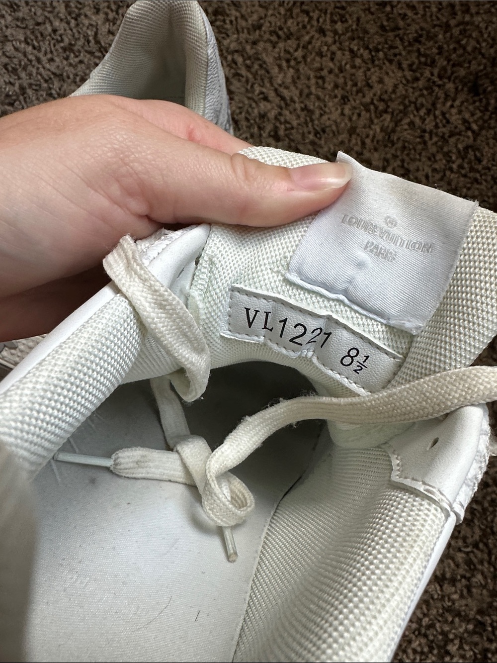 Louis Vuitton White Leather Strap Sneakers - Picture 2 of 6